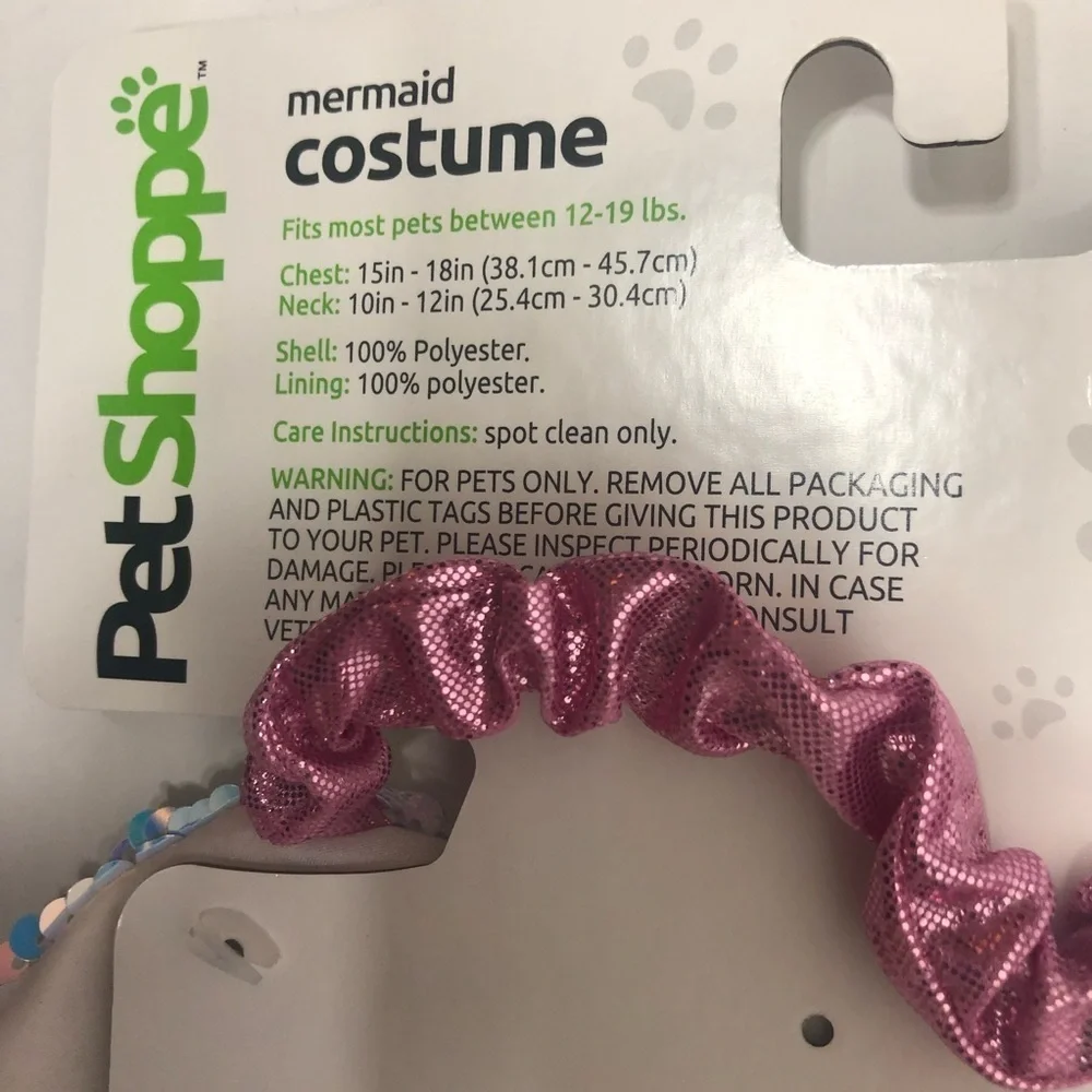 Pet Mermaid Costume XS/S
